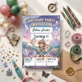 Invitation Modèles d'invitations d'anniversaire d'aventure