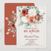 Invitation Modèles d'invitations d'anniversaire ESPAGNOLS rus (Devant / Derrière)