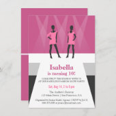 Invitation Modèles modernes Piste Mode Show Anniversaire (Devant / Derrière)