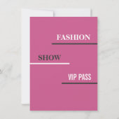 Invitation Modèles modernes Piste Mode Show Anniversaire (Dos)