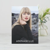 Invitation Modélisation moderne 5 modèle photo QR Code Comp C (Debout devant)