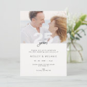 Invitation Modern 25th Wedding Anniversary with Photo (Debout devant)
