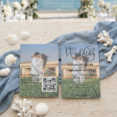 Invitation Modern 2 Photo QR Code Romantic Script Wedding