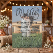 Invitation Modern 2 Photo QR Code Romantic Script Wedding Inv