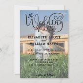 Invitation Modern 2 Photo QR Code Romantic Script Wedding Inv (Devant)