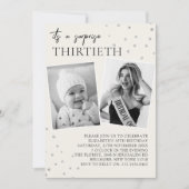 Invitation Modern 2 Photo Surprise 30e anniversaire Invitatio (Devant)