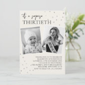 Invitation Modern 2 Photo Surprise 30e anniversaire Invitatio (Debout devant)