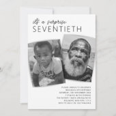 Invitation Modern 2 Photo Surprise 70e fête d'anniversaire (Devant)