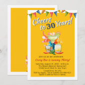 Invitation Modern 30th Birthday Fiesta Cheers to 30 Years  (Devant / Derrière)