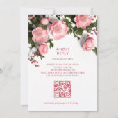Invitation  Modern 3D Roses Wildflowers Wedding (Dos)