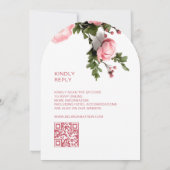 Invitation  Modern 3D Roses Wildflowers Wedding (Dos)