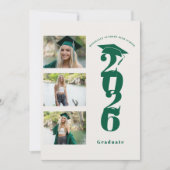 Invitation Modern 4 Photo Class of 2026 Graduation Party (Devant)