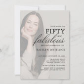 Invitation Modern 50 and Fabulous 50th Birthday Party (Devant)