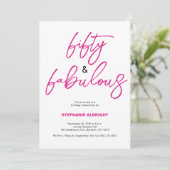 Invitation Modern 50 and Fabulous Pink 50th Birthday Party (Debout devant)