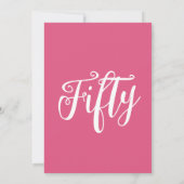 Invitation Modern 50 and Fabulous Pink 50th Birthday Party (Dos)