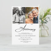 Invitation Modern 50th Wedding Anniversary Then and Now Image (Debout devant)
