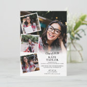 Invitation Modern 5 Photo Collage de la fête de graduation (Debout devant)
