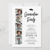 Invitation Modern 5 Photo Collage de la fête de graduation (Devant)
