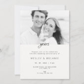 Invitation Modern 5th Wedding Anniversary with Photo (Devant)