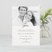 Invitation Modern 5th Wedding Anniversary with Photo (Debout devant)