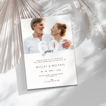 Modern 60th Wedding Anniversary with Photo