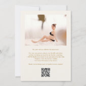 Invitation Modern 9 Photo Collage White Ivory Baby Shower (Dos)