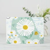 Invitation Modern Abstract Botanical Seaside Daisy (Debout devant)