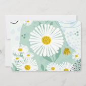 Invitation Modern Abstract Botanical Seaside Daisy (Devant)