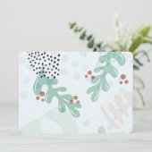 Invitation Modern Abstract Botanical Yellow Billy Button (Debout devant)