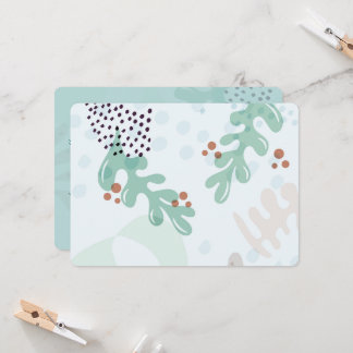 Invitation Modern Abstract Botanical Yellow Billy Button