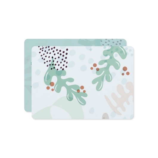 Invitation Modern Abstract Botanical Yellow Billy Button (Devant/Arrière en situation)