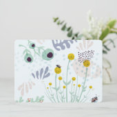 Invitation Modern Abstract Botanical Yellow Billy Button (Debout devant)