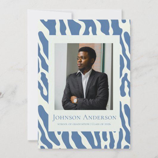 Invitation Modern abstract Pattern graduation announcement  (Devant)