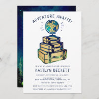 Modern Adventure Travel Baby shower