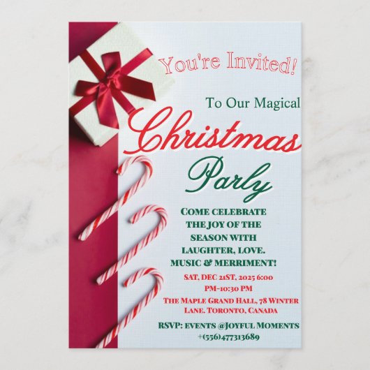 Invitation "Modern and Elegant Christmas & New Year Invitatio (Devant)