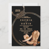 Invitation Modern and Minimal Western Cowboy Boots Wedding (Devant)