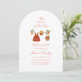 Invitation Modern Apple of Our Eye Minimal Baby Shower (Debout devant)