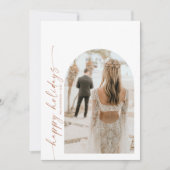 Invitation Modern Arch Photo Christmas Holiday Card (Devant)