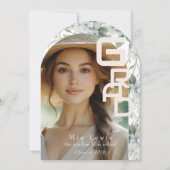 Invitation Modern Arch Photo Graduation Party (Devant)