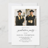 Invitation Modern Arch Photo He Did It Graduation (Dos)