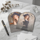 Invitation Modern Arch Photo Minimalist Graduation 