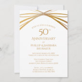 Invitation Modern Arch Photo Surprise 50th Anniversary Party (Devant)