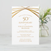 Invitation Modern Arch Photo Surprise 50th Anniversary Party (Debout devant)