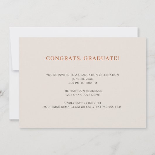 Invitation Modern Arch Simple 1-Photo 2025 Graduation Party (Dos)