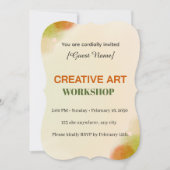 Invitation Modern Artistic Event Card | Creative Art Workshop (Devant)