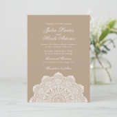 Invitation Modern Artistic Motif Style Mandala Wedding (Debout devant)
