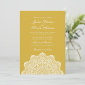 Invitation Modern Artistic Motif Style Mandala Wedding (Debout devant)