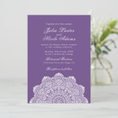 Invitation Modern Artistic Motif Style Mandala Wedding (Debout devant)