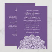 Invitation Modern Artistic Motif Style Mandala Wedding (Devant / Derrière)