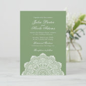 Invitation Modern Artistic Motif Style Mandala Wedding (Debout devant)